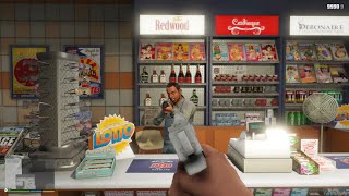 GTA 5 - First Person Store Robbery + Six Star Escape