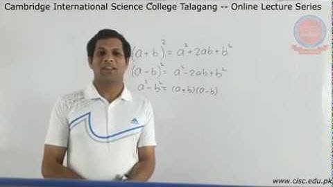 New 9th - 9th - [Math] - Lecture#5 - Muhammad Tauqeer - CISC Online Lecture Series