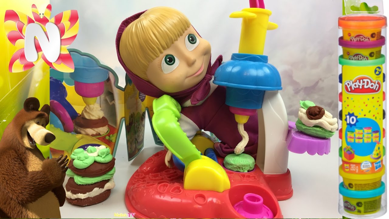 Masha play. Play Doh Маша и медведь. Плей до Маша и медведь. Набор пластилина плей до Маша и медведь. Маша из пластилина из мультика.