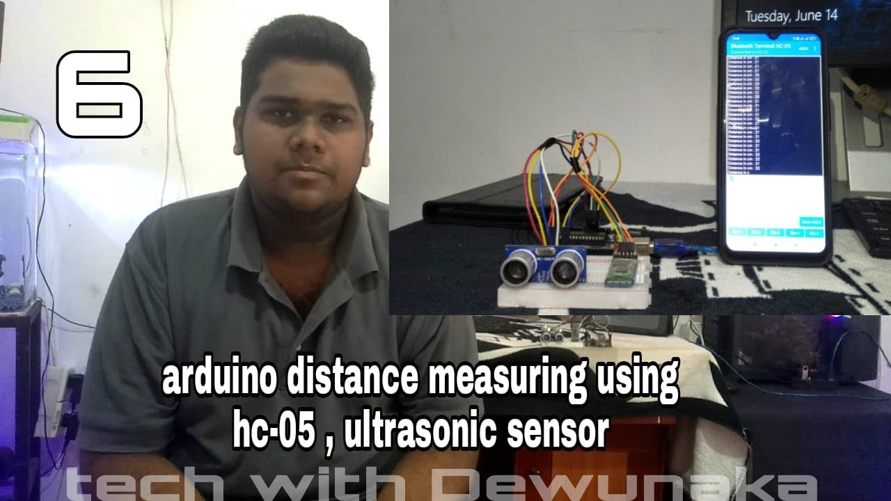 Arduino distance measuring using bluetooth HC 05 and Ultrasonic sensor ...
