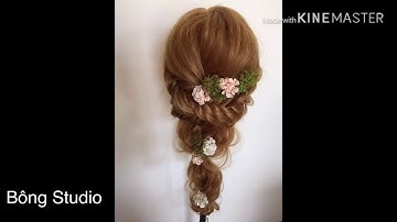 Hướng dẫn làm tóc cô dâu đơn giản (tóc bính dể thương 8) Bông Studio