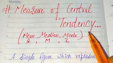 2.1 | Measures of central tendency | Average | Measure of location | Theory of  mean , median & mode