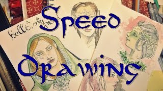 Speed Drawing / Sketches / Elves / Aquarelle / Как я рисую скетчи / AMIX