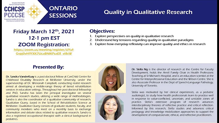 March 2021 CCHCSP ON Session - Quality in Qualitative Research