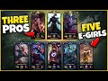 3 BEST ONE-TRICKS WORLD VS. 5 E-GIRL STREAMERS (8 DIFFERENT POVS) Ft. Karasmai - League of Legends