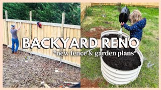 WE FIXED OUR BACKYARD! | building a fence, adding a doggy door & a mini garden *BACKYARD MAKEOVER*