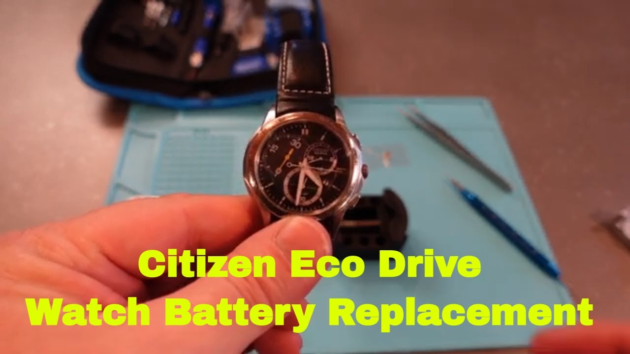 Watch battery replacement on a Citizen Eco Drive - YouTube