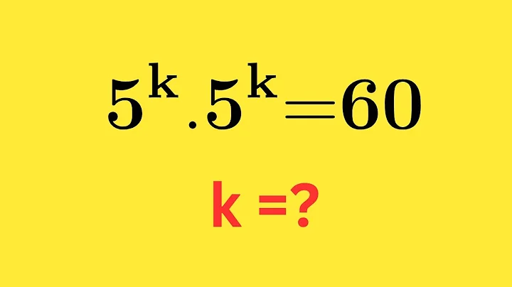 How to Solve 5ᵏ × 5ᵏ = 60 | Step-by-Step Math Tutorial |