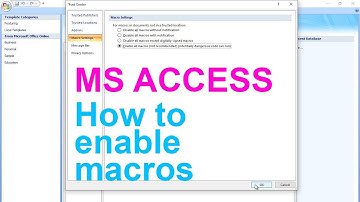 Microsoft Office Access How to Enable Macros