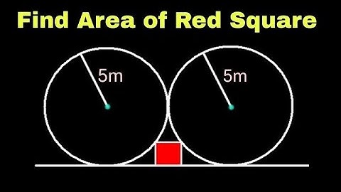 Find the Area of Red Square Between the Circle 