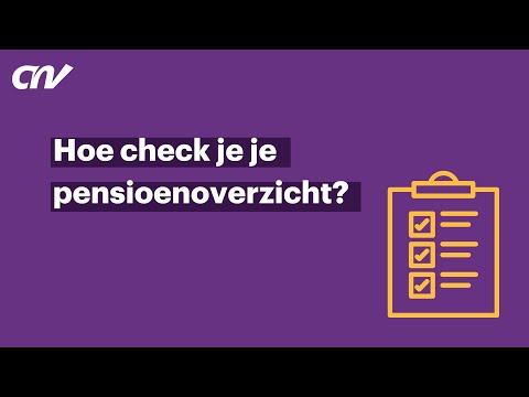 Zo check je jouw Uniform Pensioen Overzicht