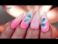 Nailart: „Spring Awakening“ mit Jolifin LAVENI Farbgel - neon candy-coral &amp; Jolifin Painting-Gel