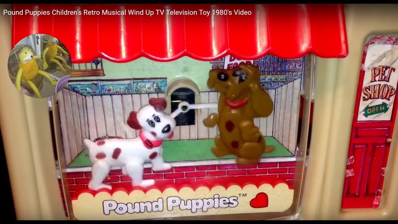 Pound Puppies Children's Retro Musical Wind Up TV Television Toy 1980's Video YouTube