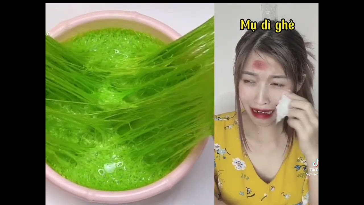 chơi slime và kể chuyện. cre: yanpink98 - youtube