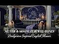 Bridgerton Inspired English Manor with Silver and Moonlit Jewel Tones
