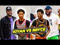 Lebron james  carmelo anthony get fired up watching bryce  kiyan go at it  eybl indy day 3 recap