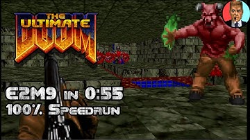 UV Max Speedrun of Doom E2M9 in 0:55