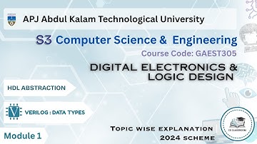 KTU 2024 Scheme | S3 CSE | DIGITAL ELECTRONICS AND LOGICS |HDL&Verilog:Data Types| MODULE 1-Part 12