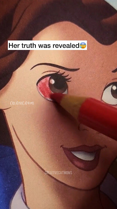 WEIRD SECRET about Belle!🤫 #shorts #art #disney #creative