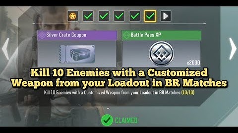 Call Of Duty Mobile Kill 10 Enemies with a Customized Weapon from your Loadout in BR Matches