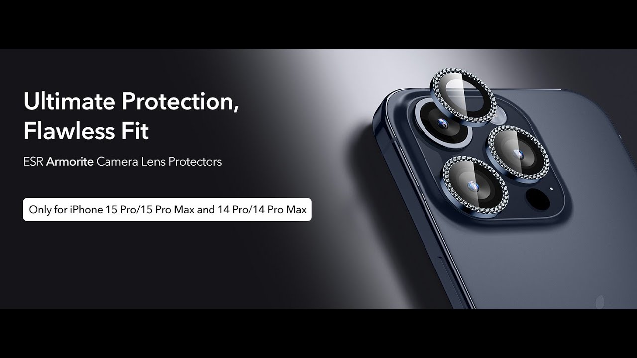 .com ESR Camera Lens Protector for iPhone 15 Pro Max/15 Pro/14 Pro  Max/14 Pro, Armorite Individual Lens Protectors, Scratch-Resistant  Ultra-thin Tempered Glass with Aluminum Edging, Set of 2, Clear 14.99