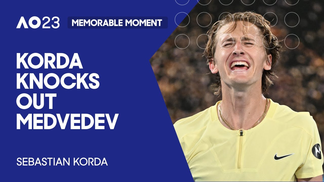 Medvedev out! Korda moves into last 16