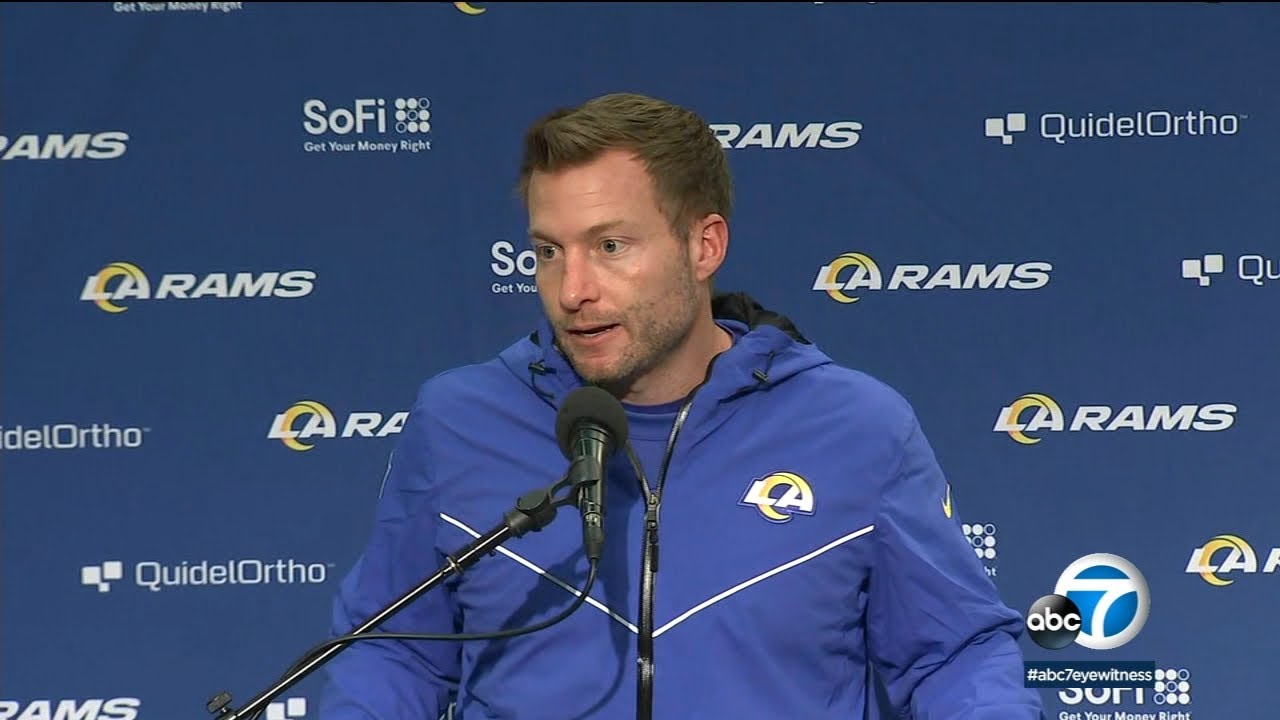 Coach Sean McVay says his 'focus' is on Rams, not TV suitors - YouTube