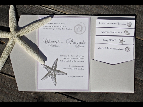 beach themed wedding invitations