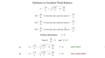 METR2023 - Lecture 11 - Segment 2: Mathematical Solutions of the Gradient Wind Balance