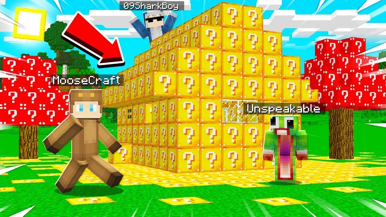 Minecraft But EVERY BLOCK You BREAK is a LUCKY BLOCK! - YouTube