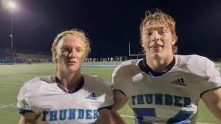 Interviews: Mountain View players break down Thunder&#39;s 49-24 win over Ridgefield