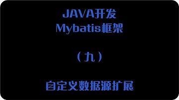 JAVA开发之Mybatis框架自定义数据源扩展9