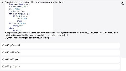 Attestatsiya 2025. (Python)