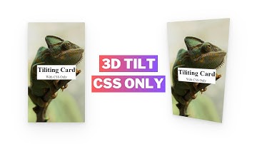 Mouse Tracking 3D Tilting Card Only CSS | Step-by-Step Tutorial