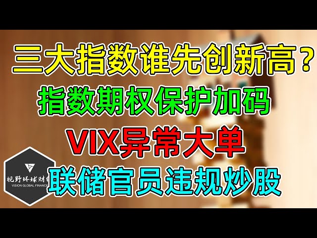 美股 潜在机会：哪个指数会先创新高？VIX异常大单！暴躁：标普四天超买！零售数据，借钱也得花！美联储官员违规炒股被调查！