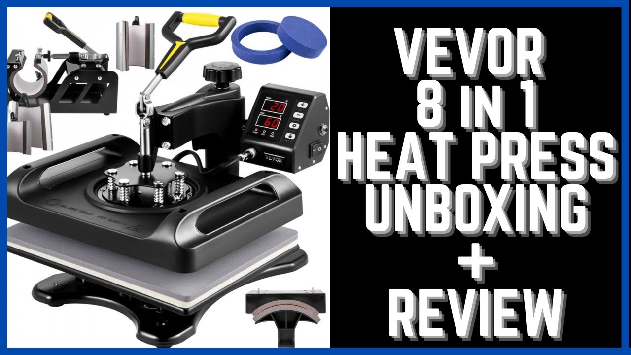 VEVOR 8 in 1 Heat Press Machine - For T-Shirts 15x15 Combo Kit  Sublimation Swing Away 