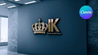 &quot; IK Imran Khan&quot; 3D Logo Design in Canva #logo #graphic #viralvideo 