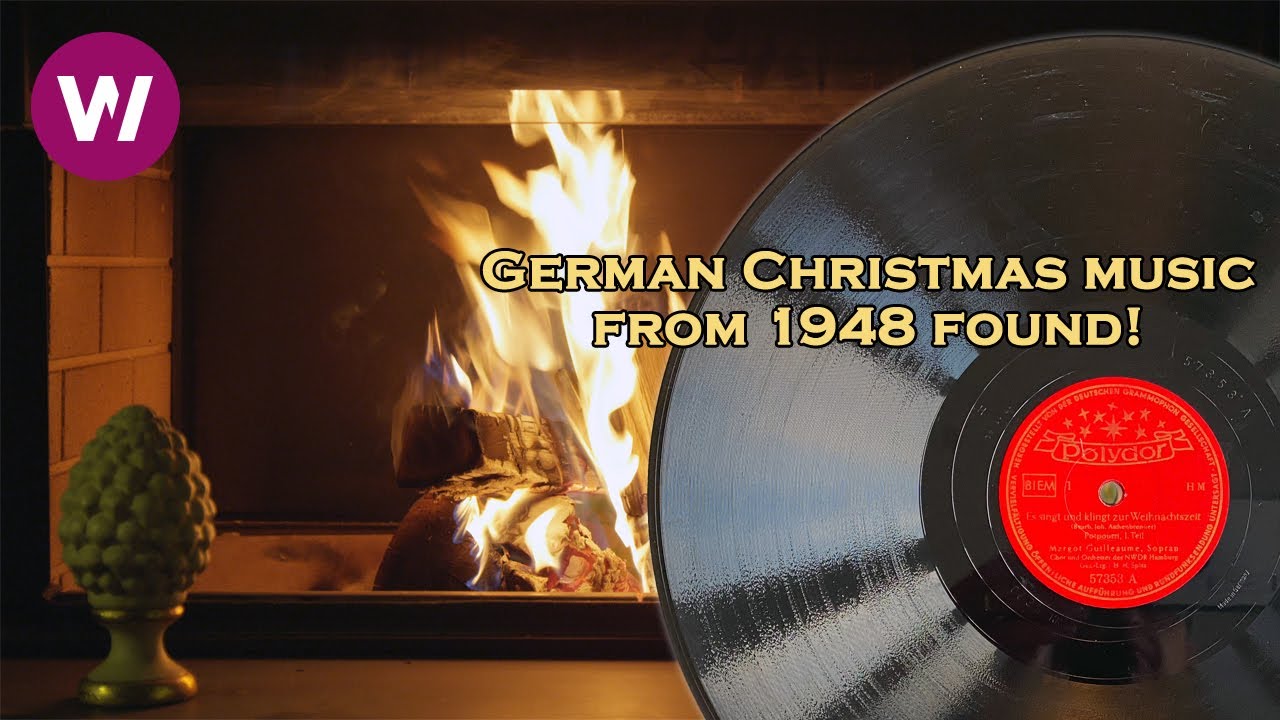 Rare German Christmas Music from 1948 with 4KFireplace YouTube
