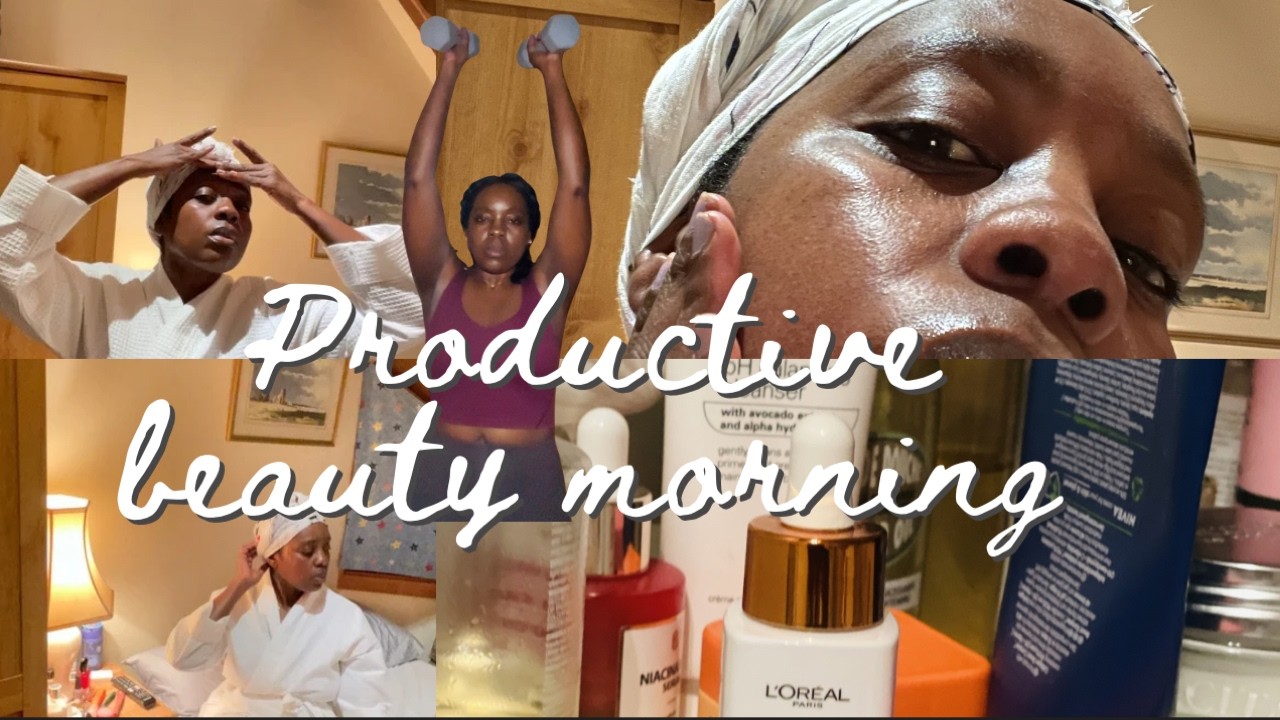 MY PRODUCTIVE MORNING ROUTINE FOR GLOWING SKIN | SKINCARE MAKEUP ...