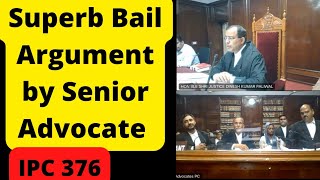 Superb Bail Argument by Senior Advocate in IPC 376. Bail application #judge #legal #law #advocate