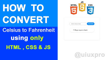 Learn how to create a temperature converter with HTML CSS and JavaScript. @uiuxprocoder