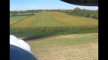 Approach and landing at Branscombe  Campsite and Airfield in a C42 microlight
