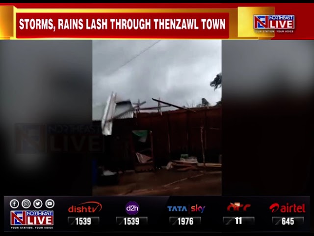 Heavy rains and storms cause extensive damage in Mizoram