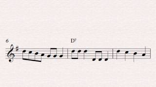 Free easy violin sheet music solo, Alouette
