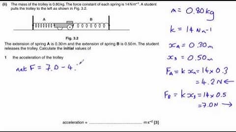 OCR Physics A Mechanics (June 2013) Q3 (springs)