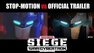 Transformers Siege Official Trailer vs StopMotion Comparison 트랜스포머 시즈 넷플릭스 예고편 스톱모션 비교