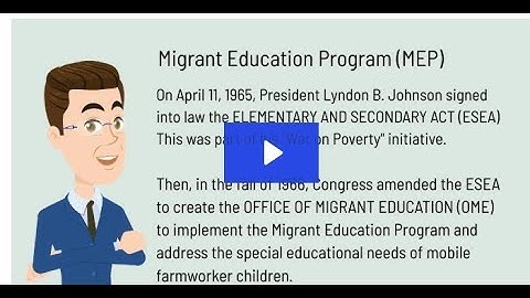 What is The Title 1 Part C Migrant Education Program REV2