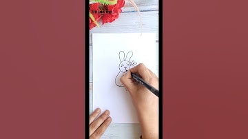 How to draw rabbit from 0 and 2 | #shorts #youtubeshorts #shortsfeed #art #drawing