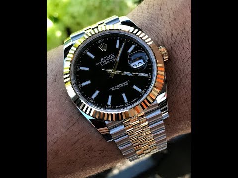 datejust 41 two tone black dial