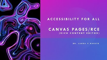 Canvas LMS: Accessibility ~ Canvas RCE